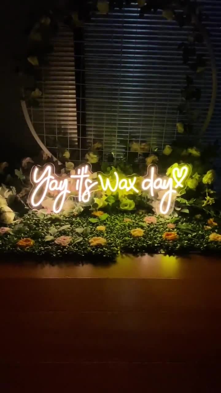 Yay it's lash day Neon Sign Led Lights Lash Room Decor Wall Art