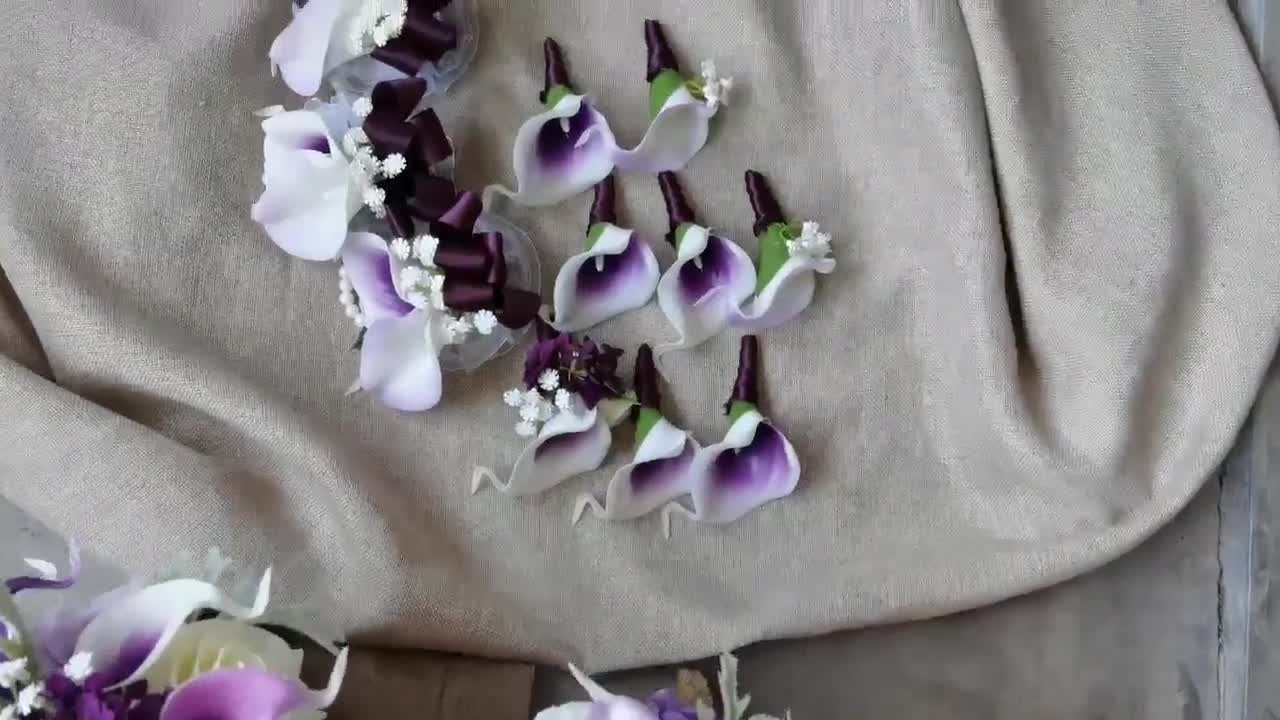 Luabue Bouquet De Fleurs Artificielles Lilas Jaune Magnolia Violet