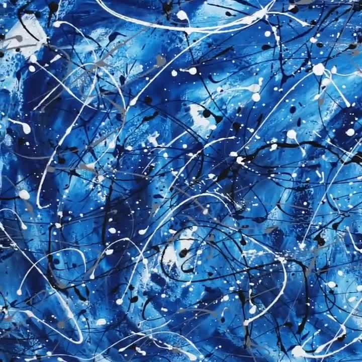 Stampa su tela moderna da parete in stile Espressionismo astratto di  Jackson Pollock, stampa artistica con scarabocchi, stampa su tela di grandi  dimensioni Grunge alla moda, arredamento per la casa 