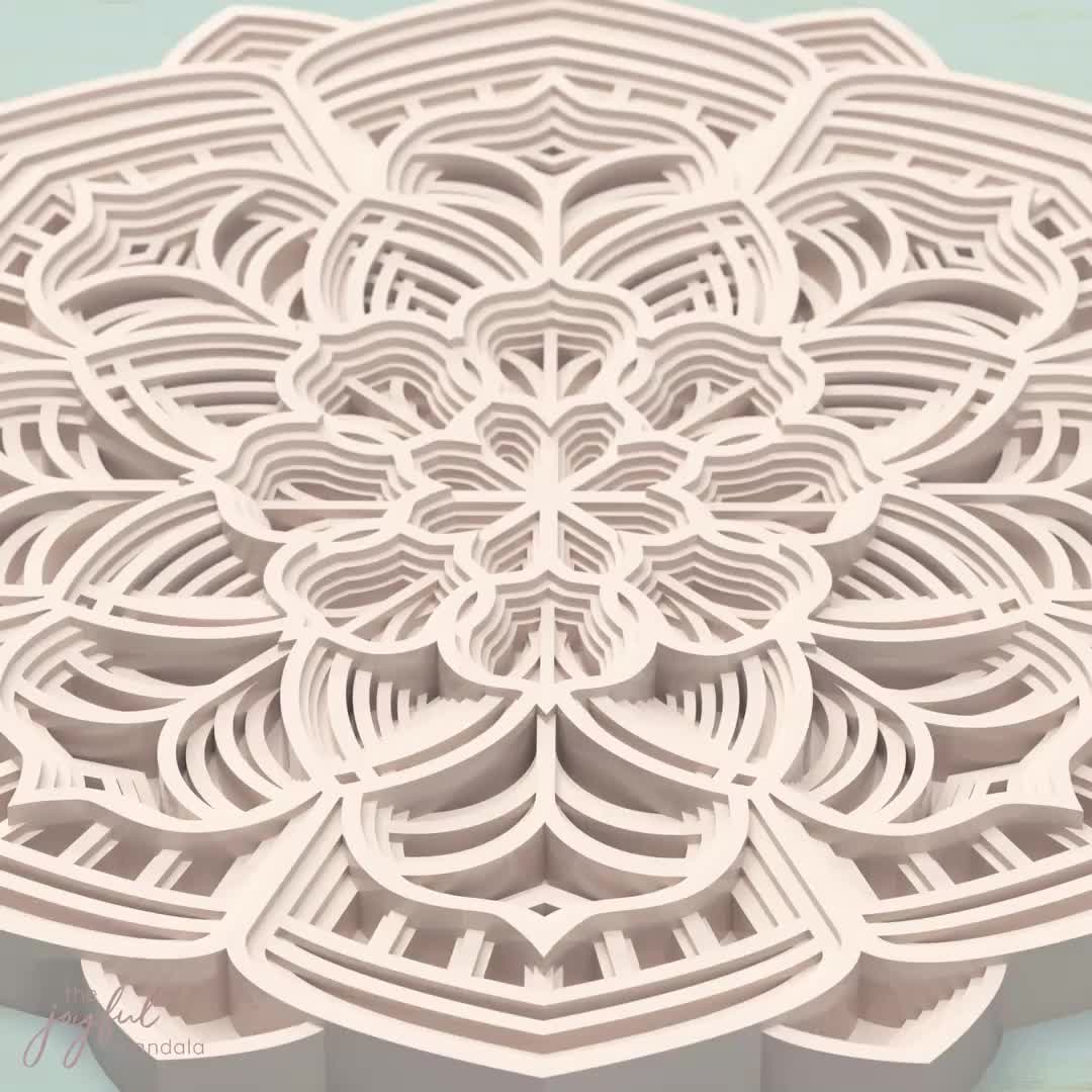 Flower Mandala Design Files Boho 3D Model Stl Mandala Yoga Cricut SVG Laser  Cutter Mandala Meditation CNC Router STP Mandala Dxf R1B -  Canada