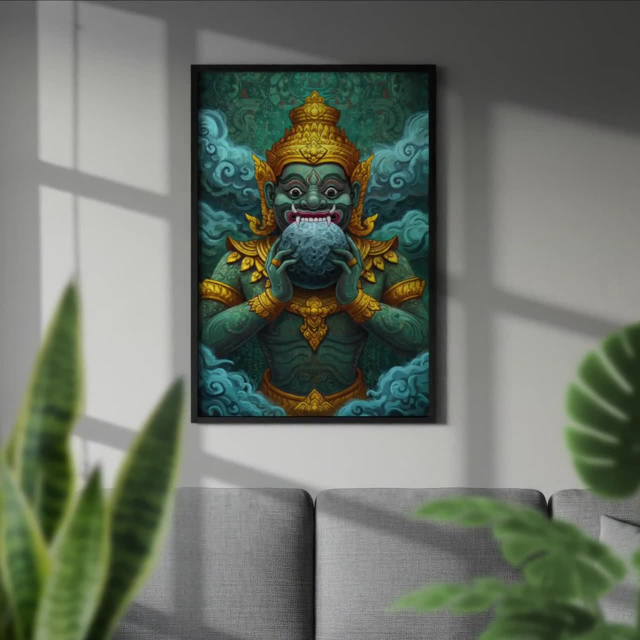Khmer Yeak Rahu Giant Poster | Khmer Art, Cambodia Poster