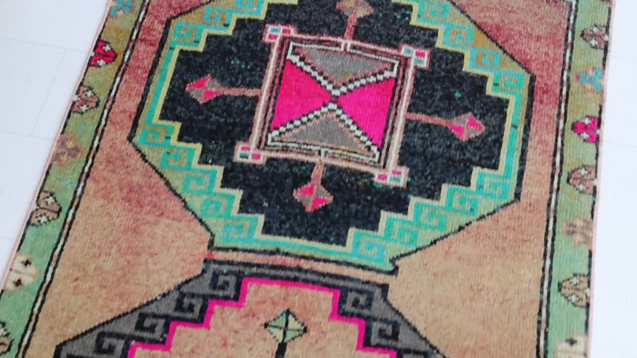 手編みヴィンテージ ウシャックランナー 3 x 13フィート – トライバル