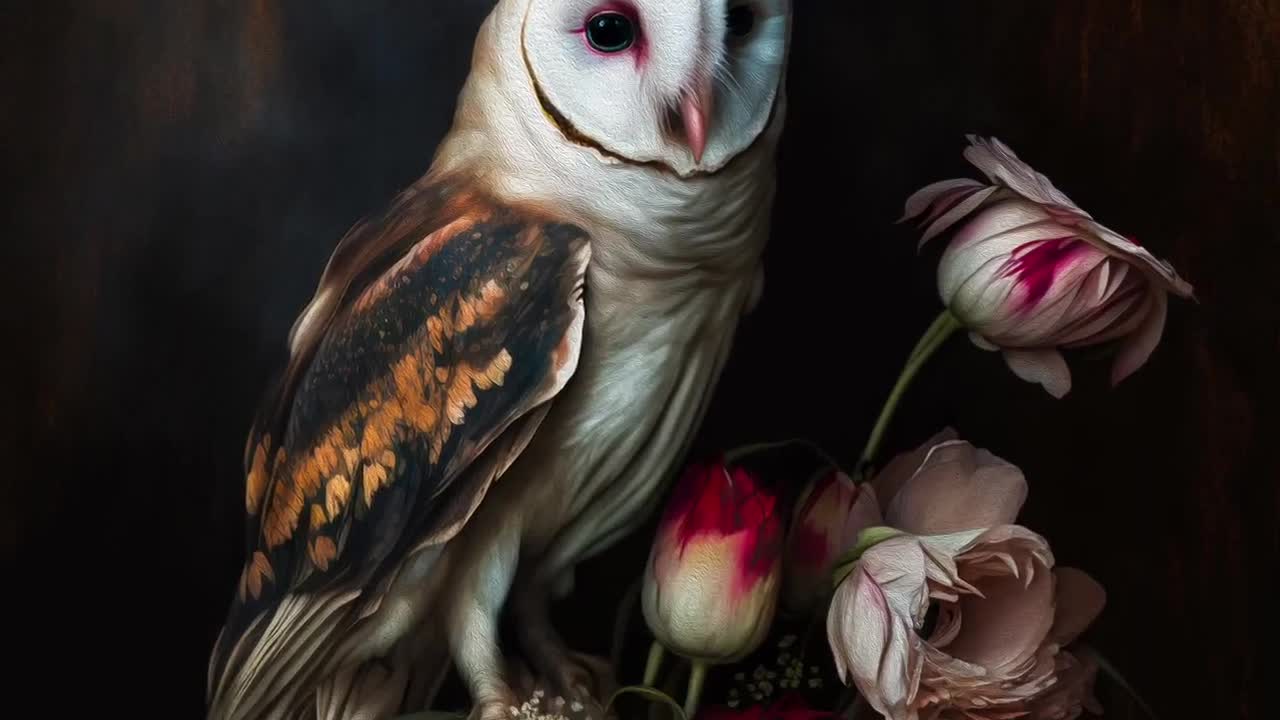 Vanitas Owl Still Life, Vintage Gothic Owl, Black and Gold Moody Dark  Aesthetic Artwork, Dark Academia Antique Floral Oil Painting RD324 -   Canada
