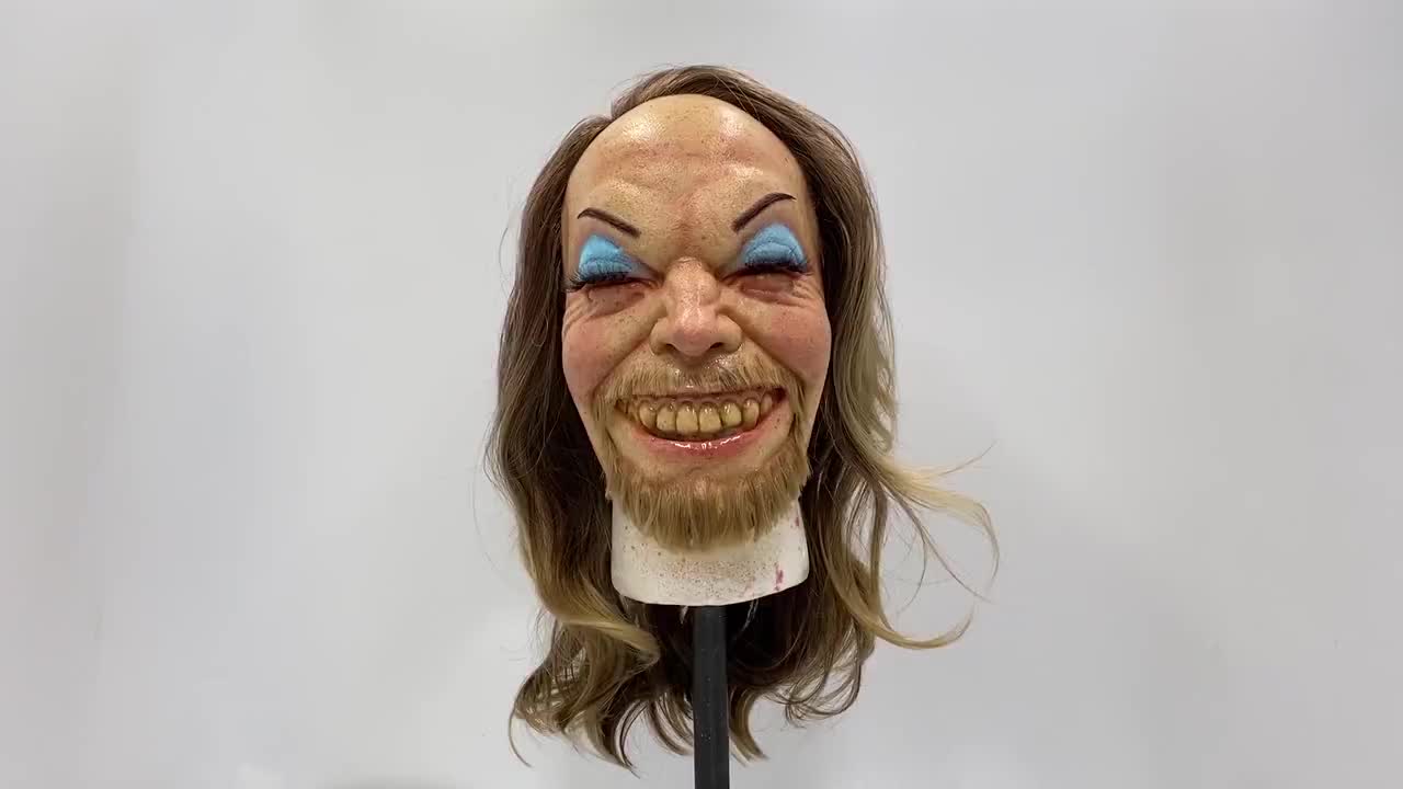 Aphex Twin Richard D. James Latex Half Mask Wearable / Halloween / Cosplay  / Costume / Collector / EDM Music Video / Creepy / Come to Daddy -   Italia