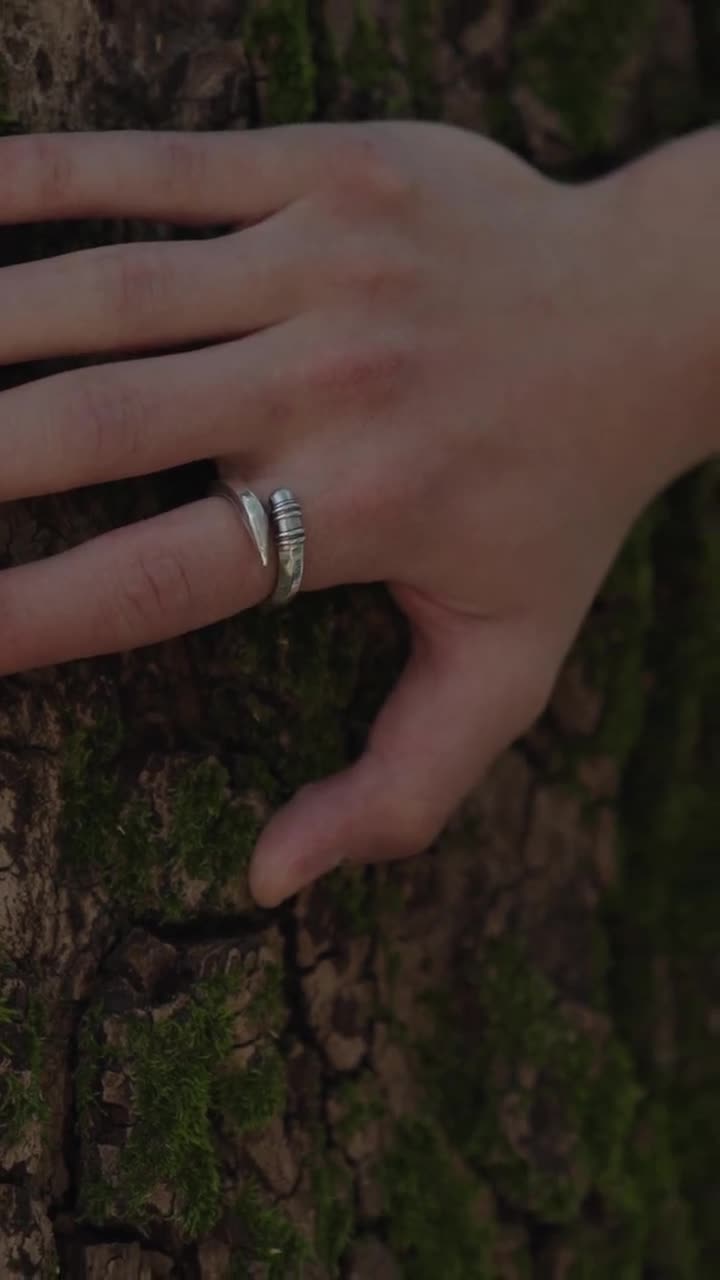 Handmade Sterling Silver Pencil Bangle Bracelet video poster
