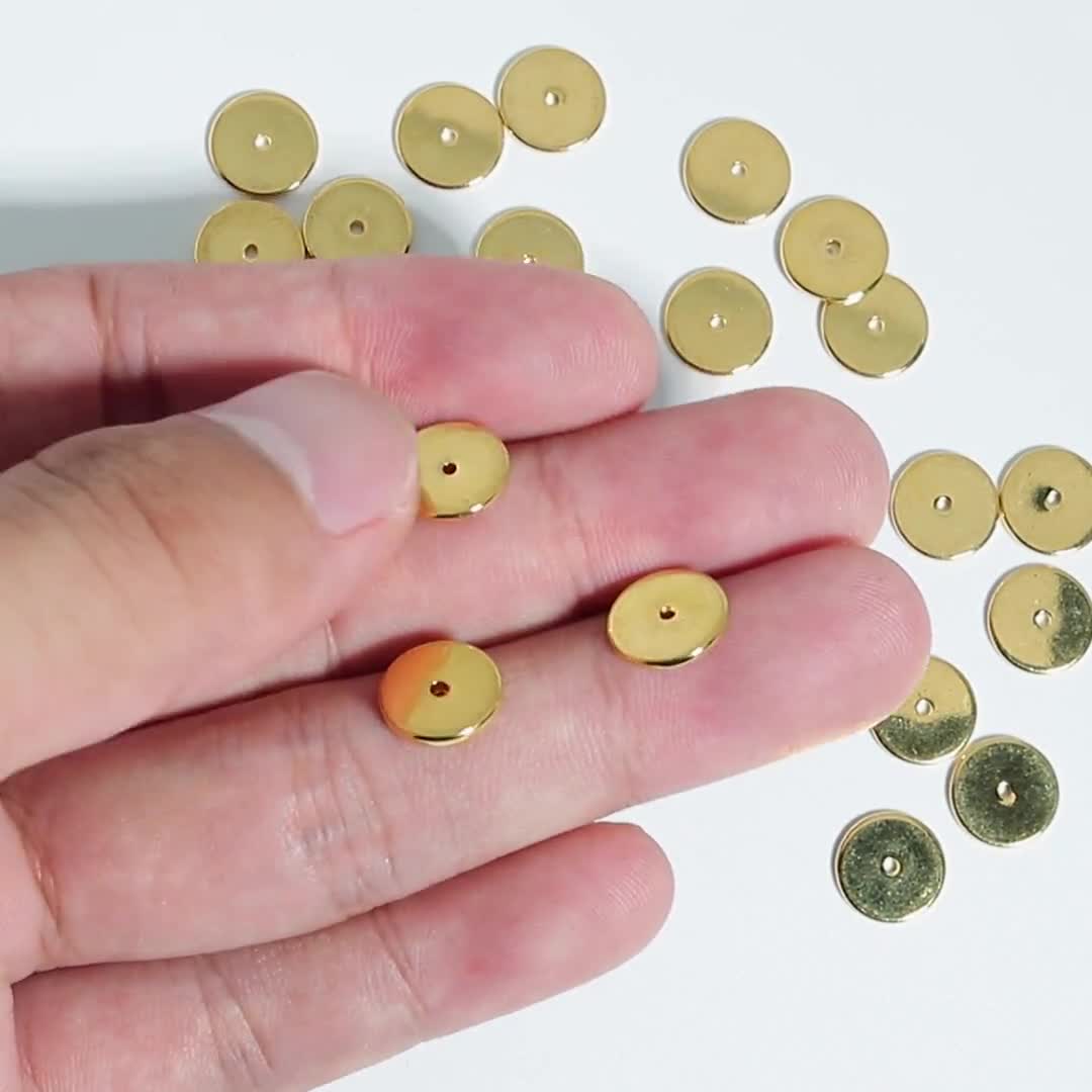 4mm 300pcs Gold Heishi Beads, Gold Flat Disc, Gold Spacer Beads for Jewelry  Making, Brushed Finish 