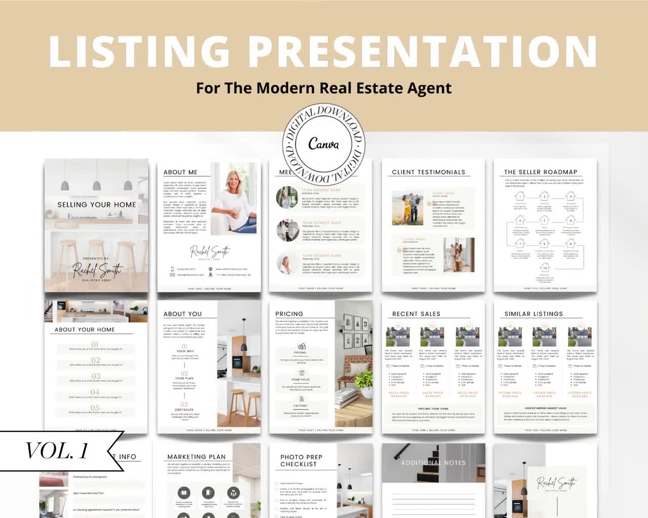 Band 1 15-Seiten-Immobilieninserat-Präsentation Präsentation Agent.