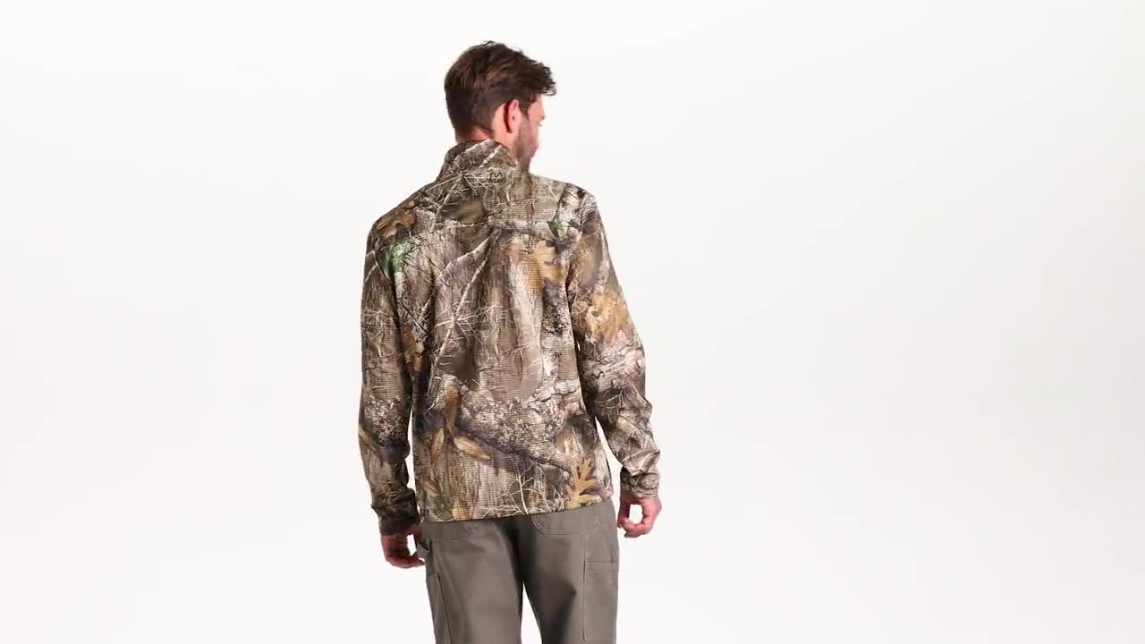 Custom Embroidered Realtree Atlas Colorblock Soft Shell Camouflage Full-Zip Jacket Personalized Logo Hunting Fishing Russell Outdoors RU600 video poster