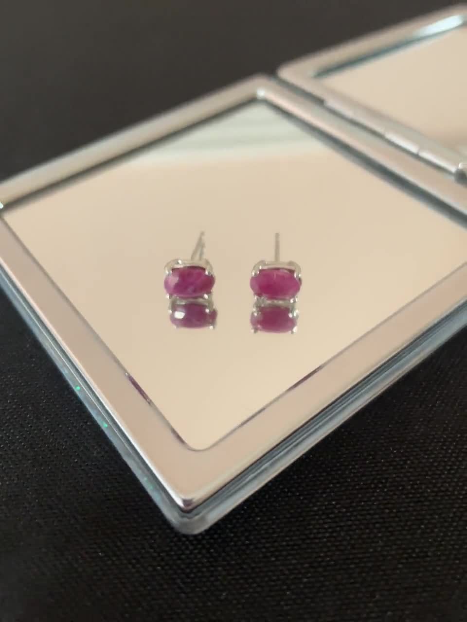 Buy Ruby Earrings. Red Stud Earrings. Big Stud Earrings. Rhinestone Stud  Earrings. Ruby Crystal Earrings. Estate Jewelry, Women Gift Online in India  - Etsy