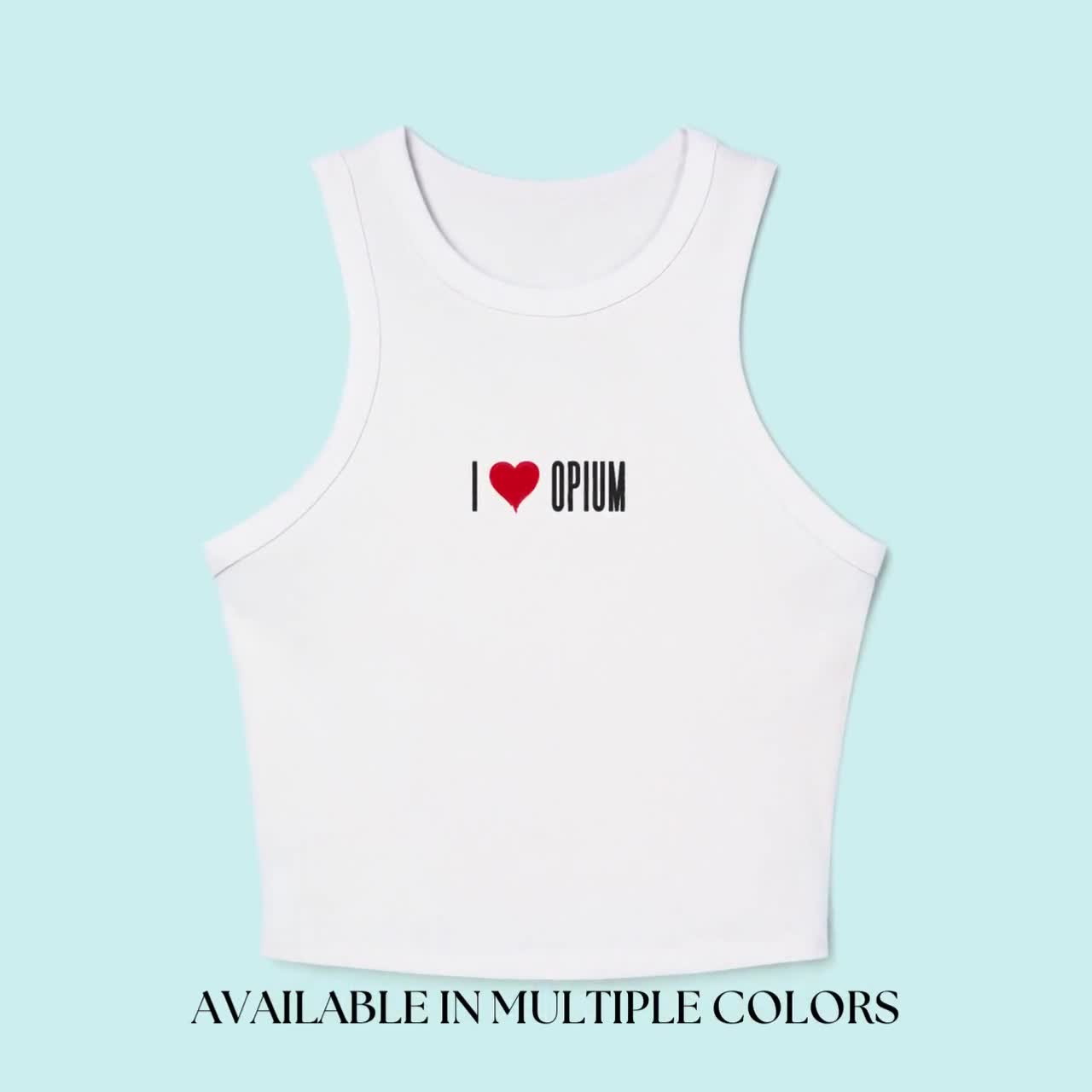 I Heart Opium Tank Top Crop, Opium Girl Merch for Women