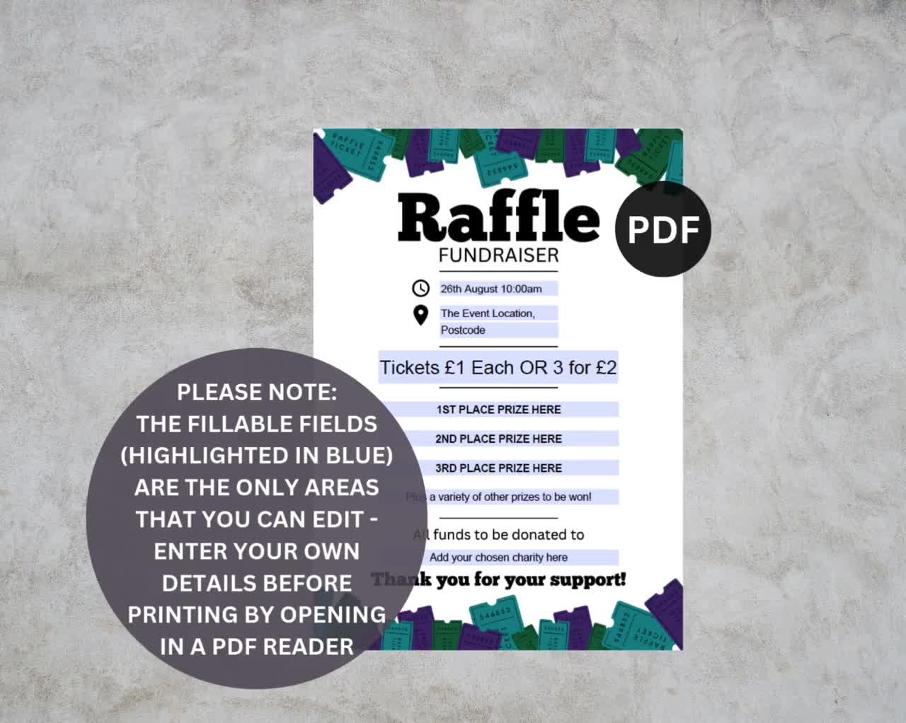 Charity Raffle Poster Ideas