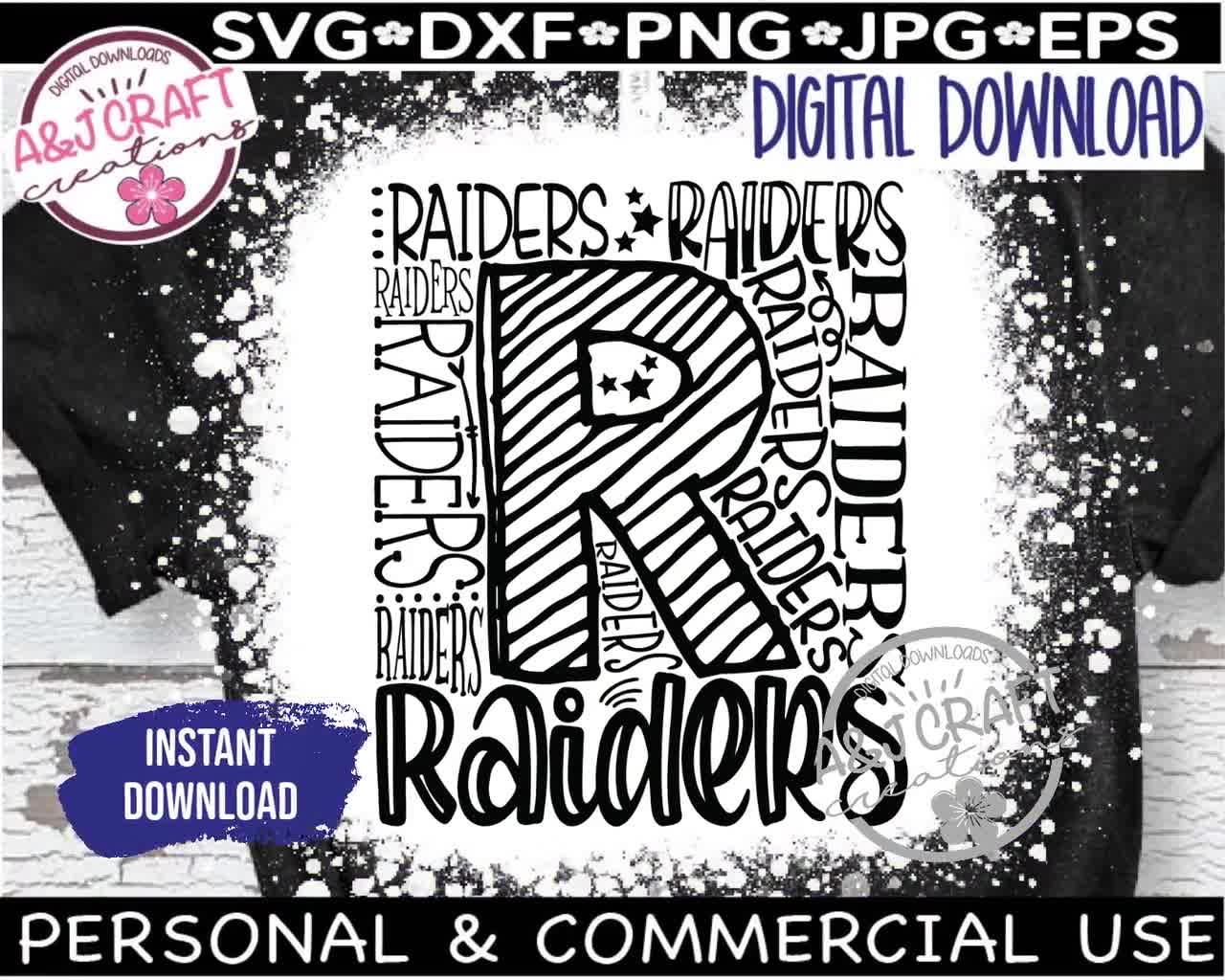 Go Raiders Football Mascot - Raiders School Team SVG PNG