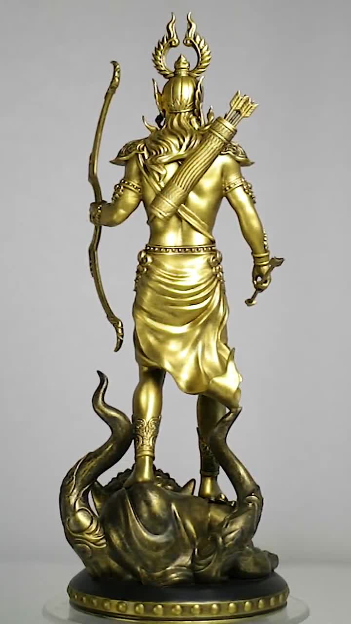 木彫　インドネシア　ラーマーヤナ 古代インドの叙事詩ラーマーヤナの主人公であり、悪魔を退治するラーマ