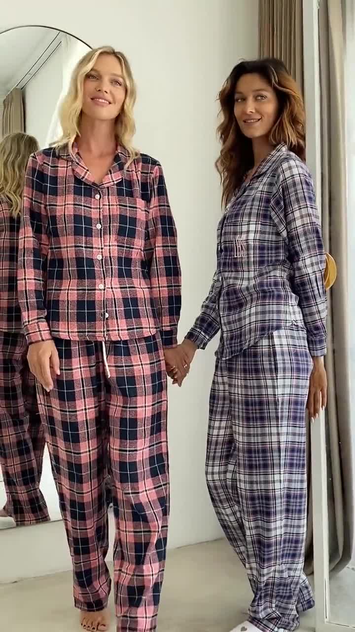 Weihnachtspyjama Family Set - Lustige Schneemann Design Schlafanzüge Schwarz-Rot