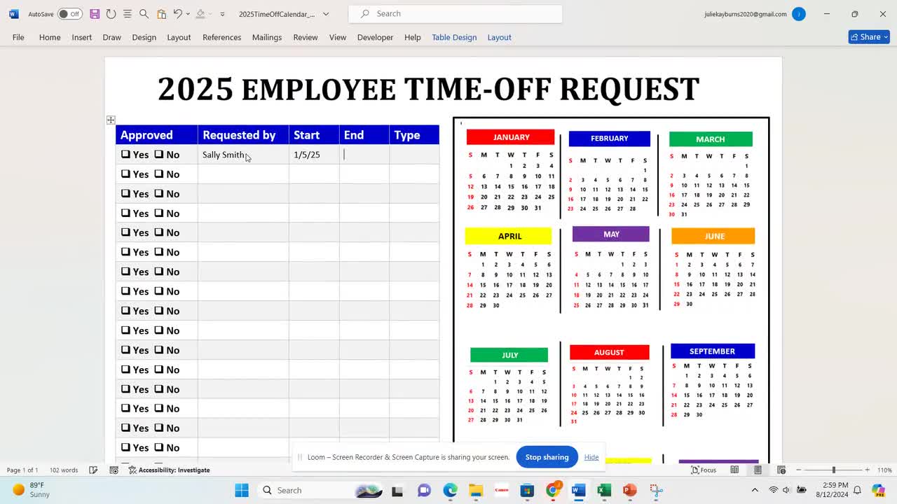 2025 Calendar HR Employee Time off Request Planner: PTO & Vacation, Leave Calendar, Time off Form HR Templates, Days off Tracker, Benefits - Etsy 2025-calendar-hr-employee-time-off-request-planner-pto-vacation-leave-calendar-time-off-form-hr-templates-days-off-tracker-benefits-etsy
