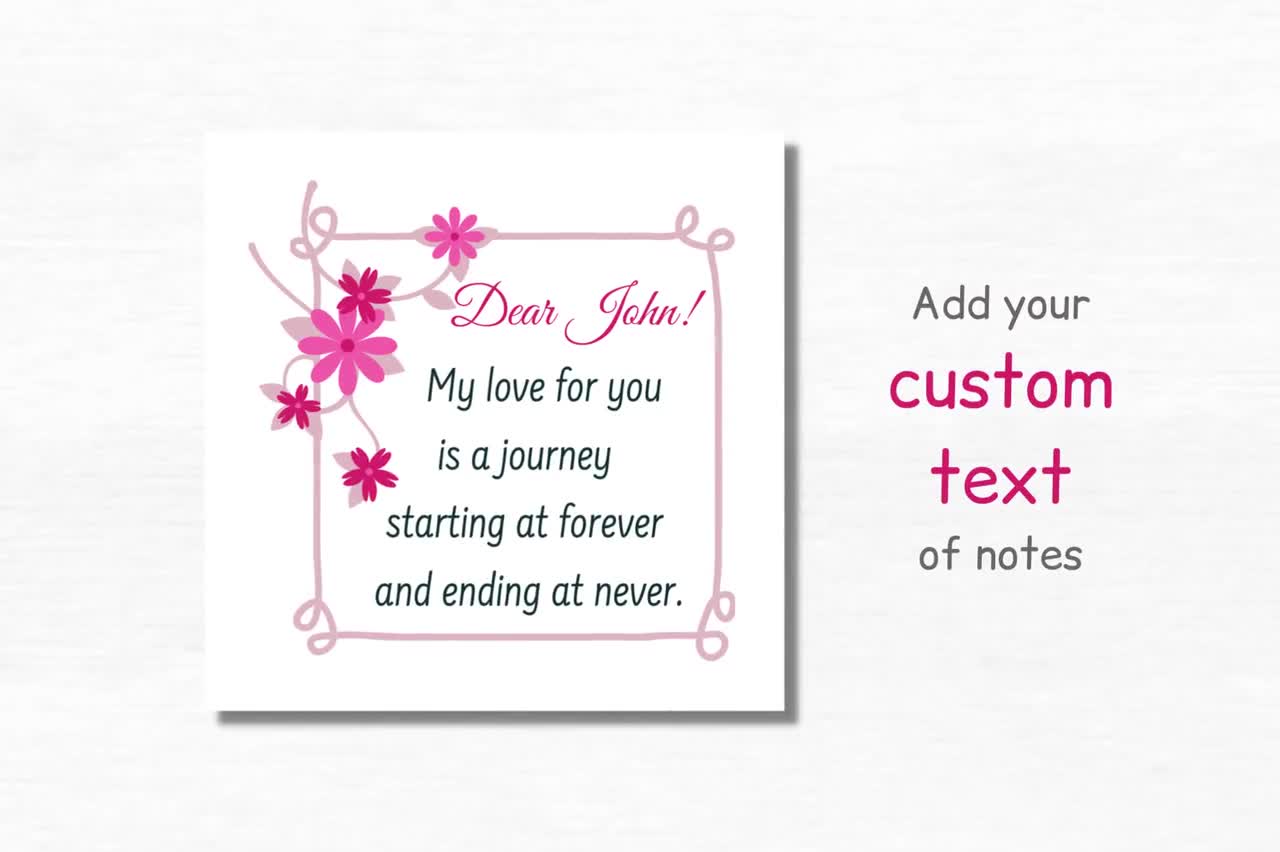 5 Senses Gift Tags Printable Labels 1st Anniversary Gift for Husband Care  Package for Him I Love You With All of My Senses Love Cards 