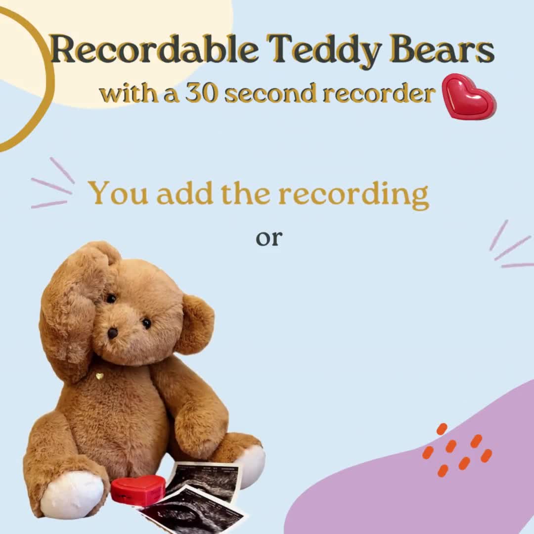  CuddleBuddys The Recordable Teddy Bear, Graba instantáneamente  la voz de un ser querido