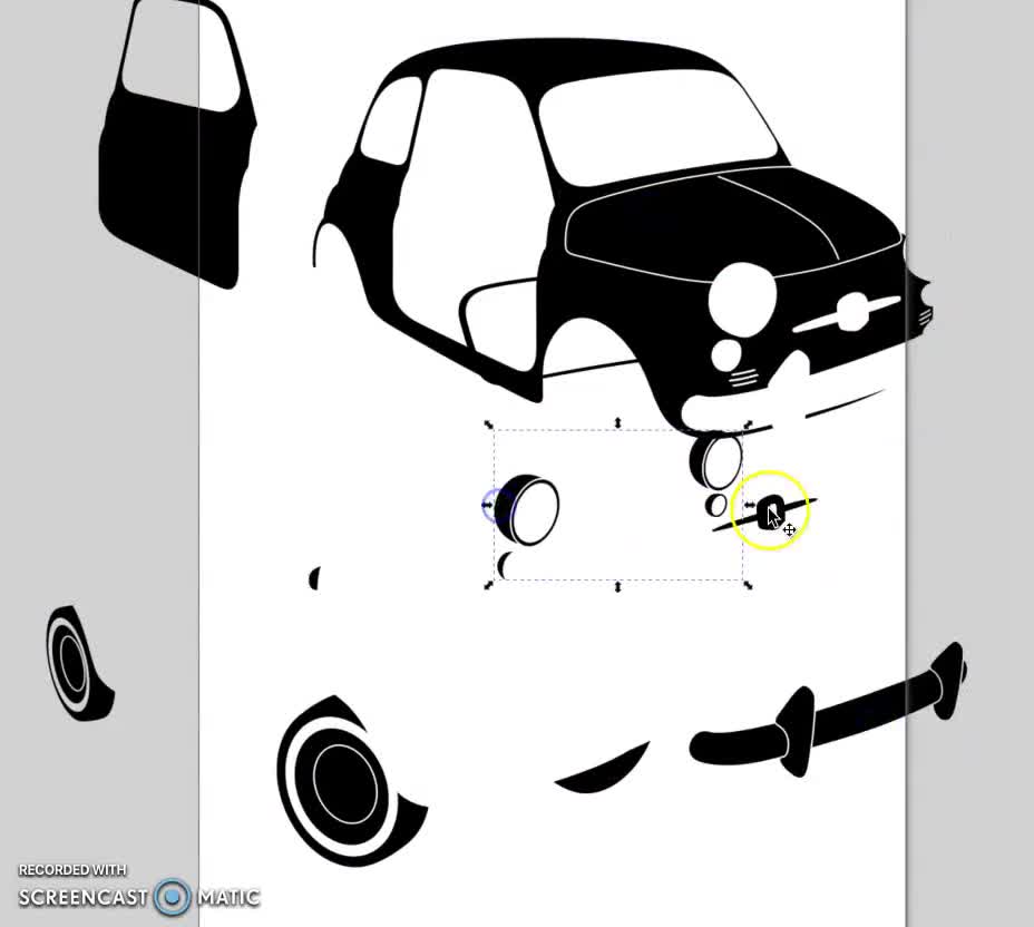 Fiat 500 Car, Clipart, Silhouette, Digital Download, SVG File, PNG