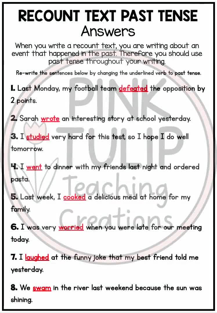 Past Tense Worksheets, ESL Worksheets