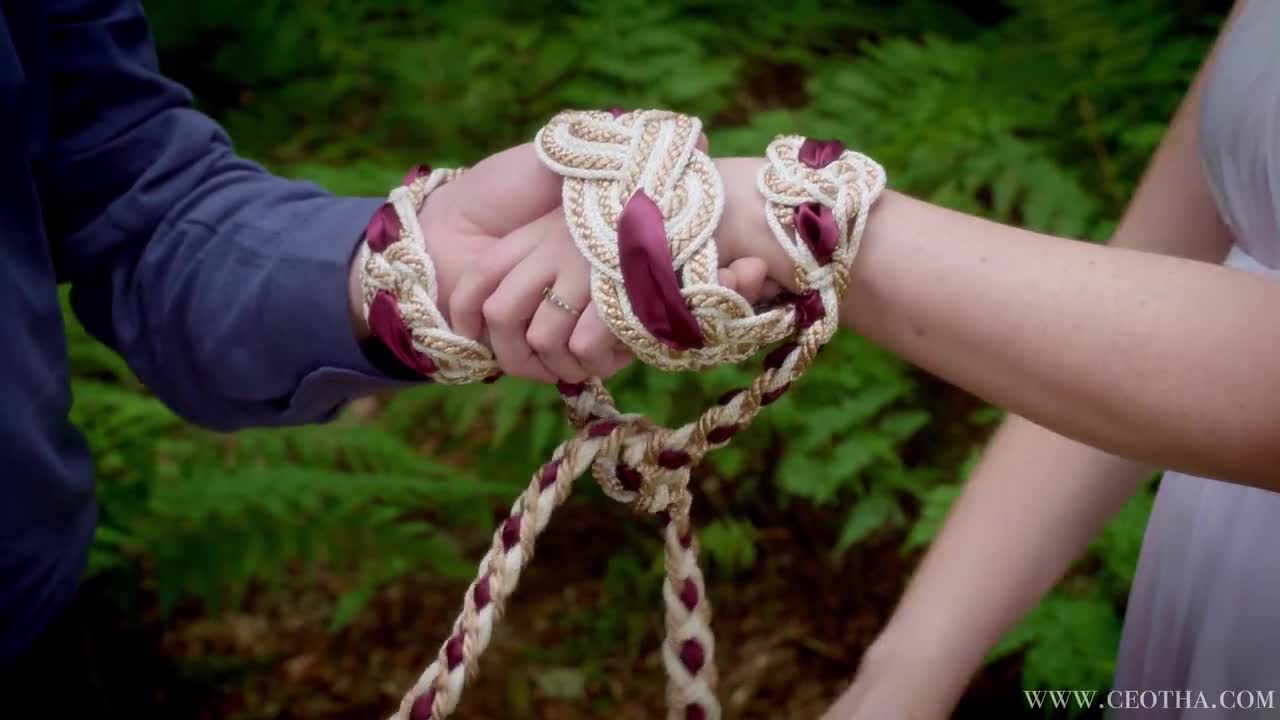 Handfasting Cord Celtic 'nine Knots' Design Blue Green White Custom  Infinity Love Knot Wedding Handtying Cord/ribbon/rope/sash 
