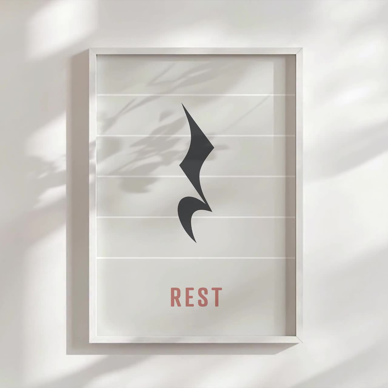Note Rest Print - Crotchet Quarter Note, Music Theory Poster
