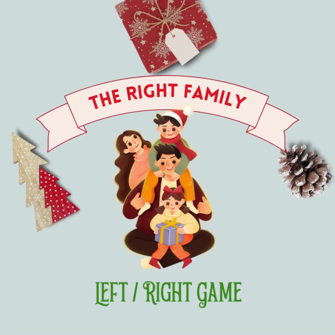 Left Right Game For Christmas, The Wright Family Funny Stories, Pass the  Present Game, Party Gift Exchange Game, Gift Giving Game Adults