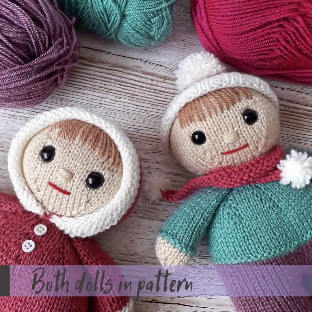 Billy and Bobbie-Jo Dolls knitting pattern Instant download