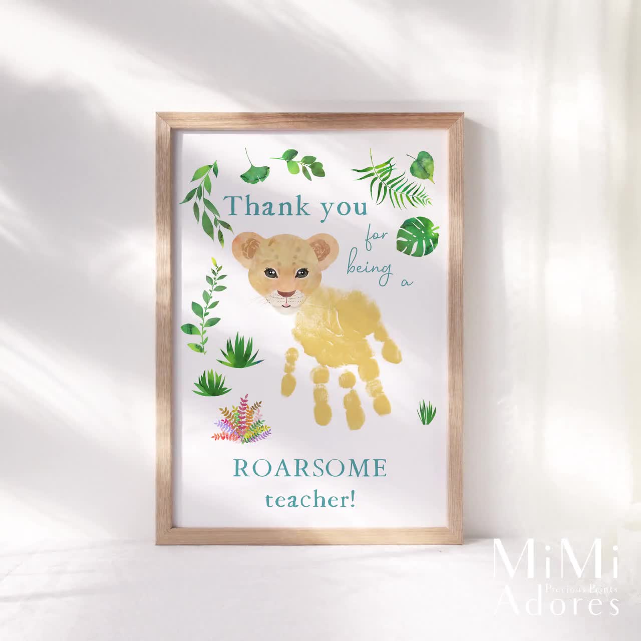 Thank You For Being A Roarsome Teacher Handprint Art Craft 
