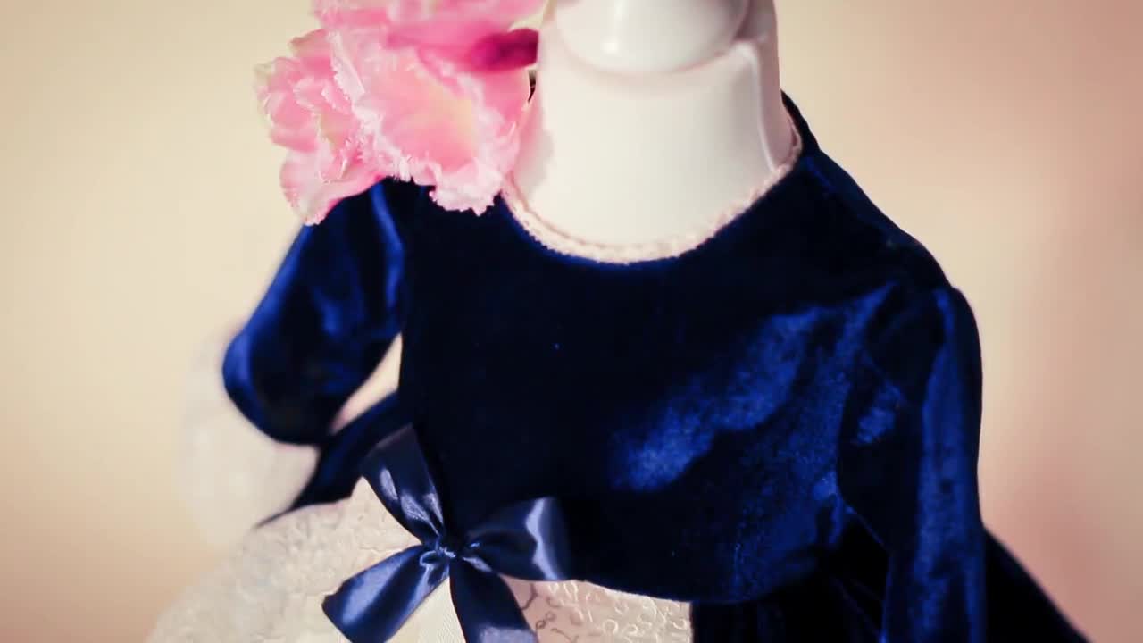 Royal Blue Velvet and Lace Party Dress, Flower Girl Dress, Toddler Dress,  Girls Wedding Dress, Girls Velvet Dress, Photoshoot Dress 