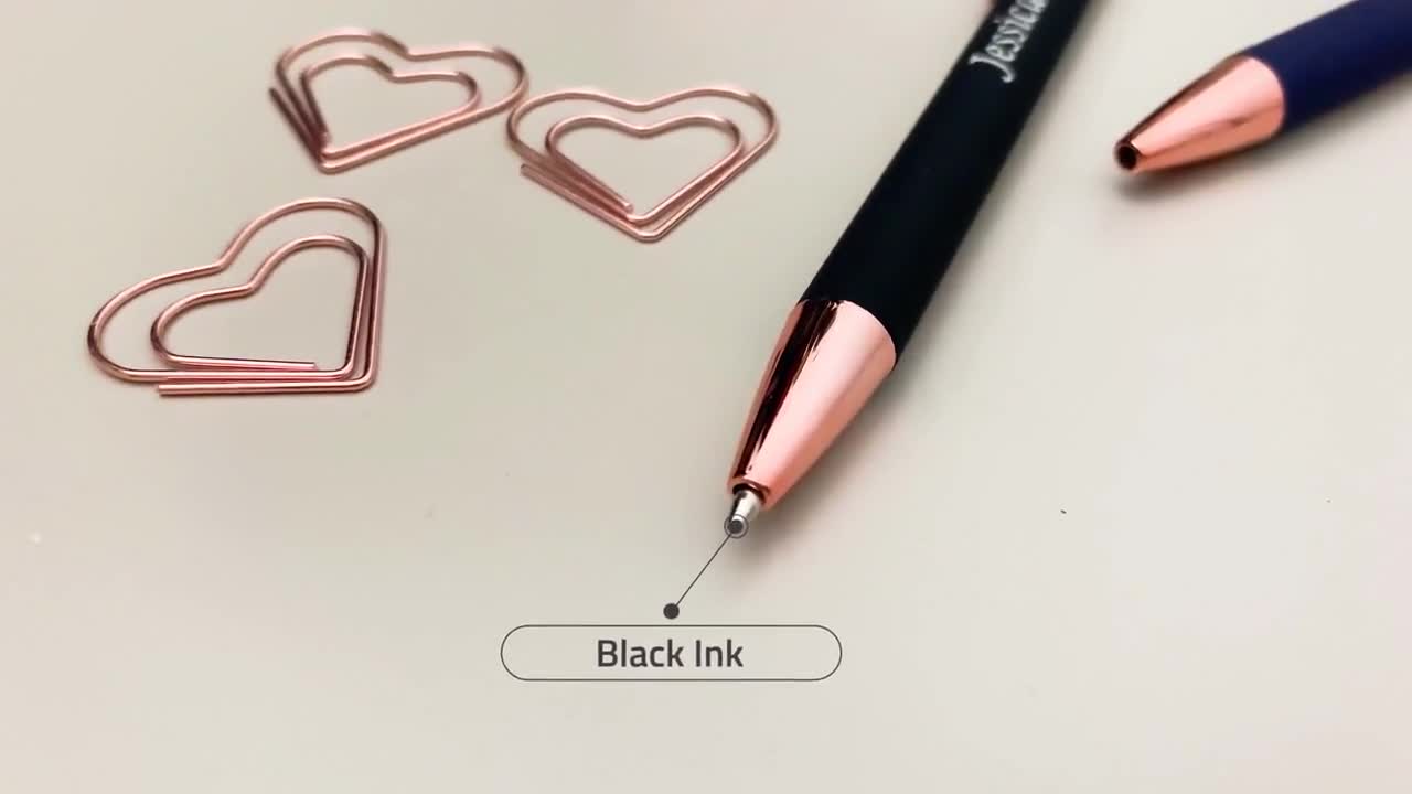Promotional Maria Gel Pen with Rose Gold Trim