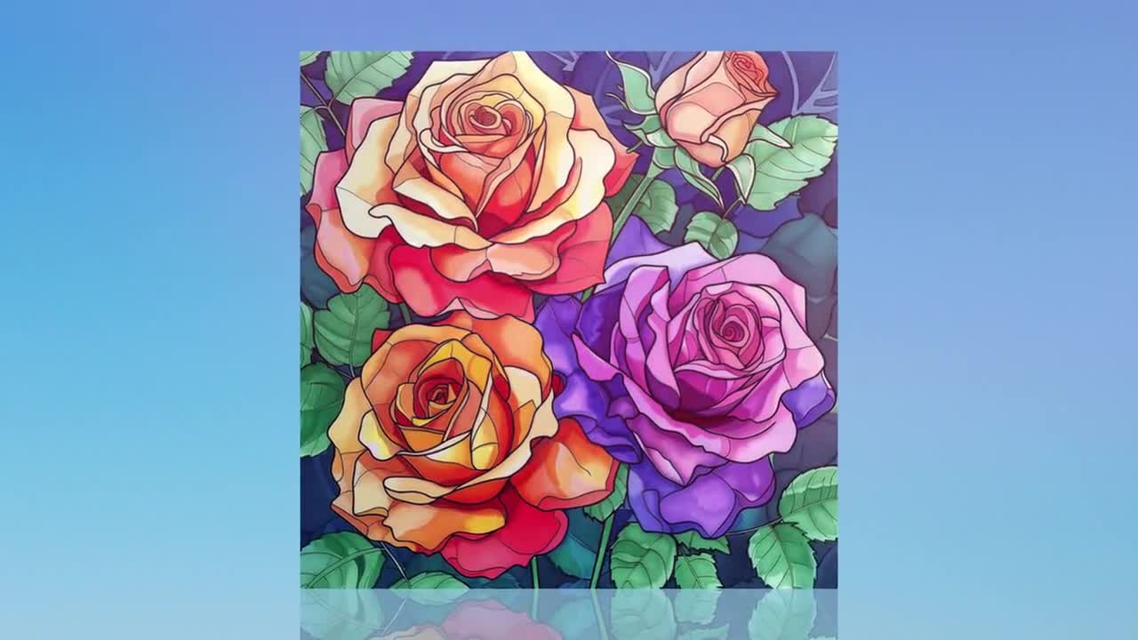 バラの塗り絵：100ページの花のデザイン（PDF印刷可能） - Etsy 日本