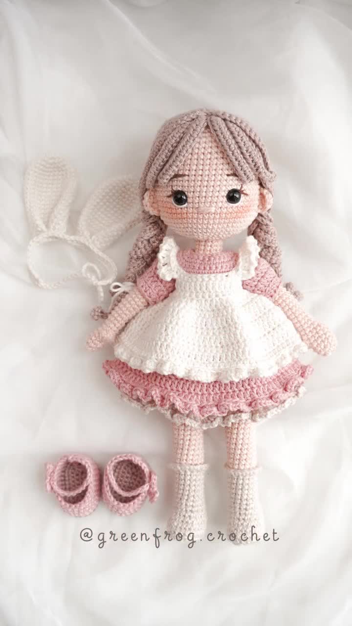 Pink felt doll cheeks, Amigurumi doll making supplies