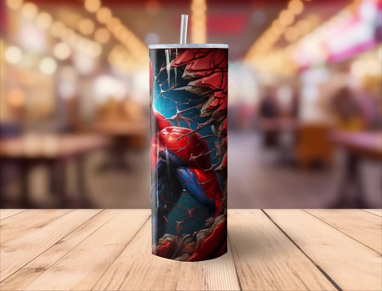 3D Spiderman Tumbler Wrap Bundle, 20oz Skinny Tumbler Wrap, 20 Oz