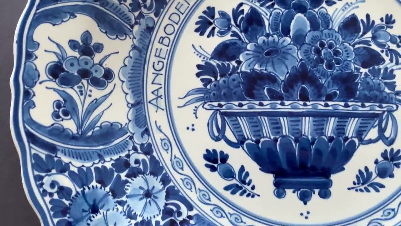 Royal Delft Blue Handpainted Plate 1966 - Collectible