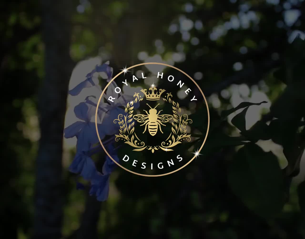 Golden Bee Logo, Bee Logo Design, Editable Canva Template, Honey Logo and  Branding Kit, Shop Brand, Nature Logo, Floral Frame Logo Organic