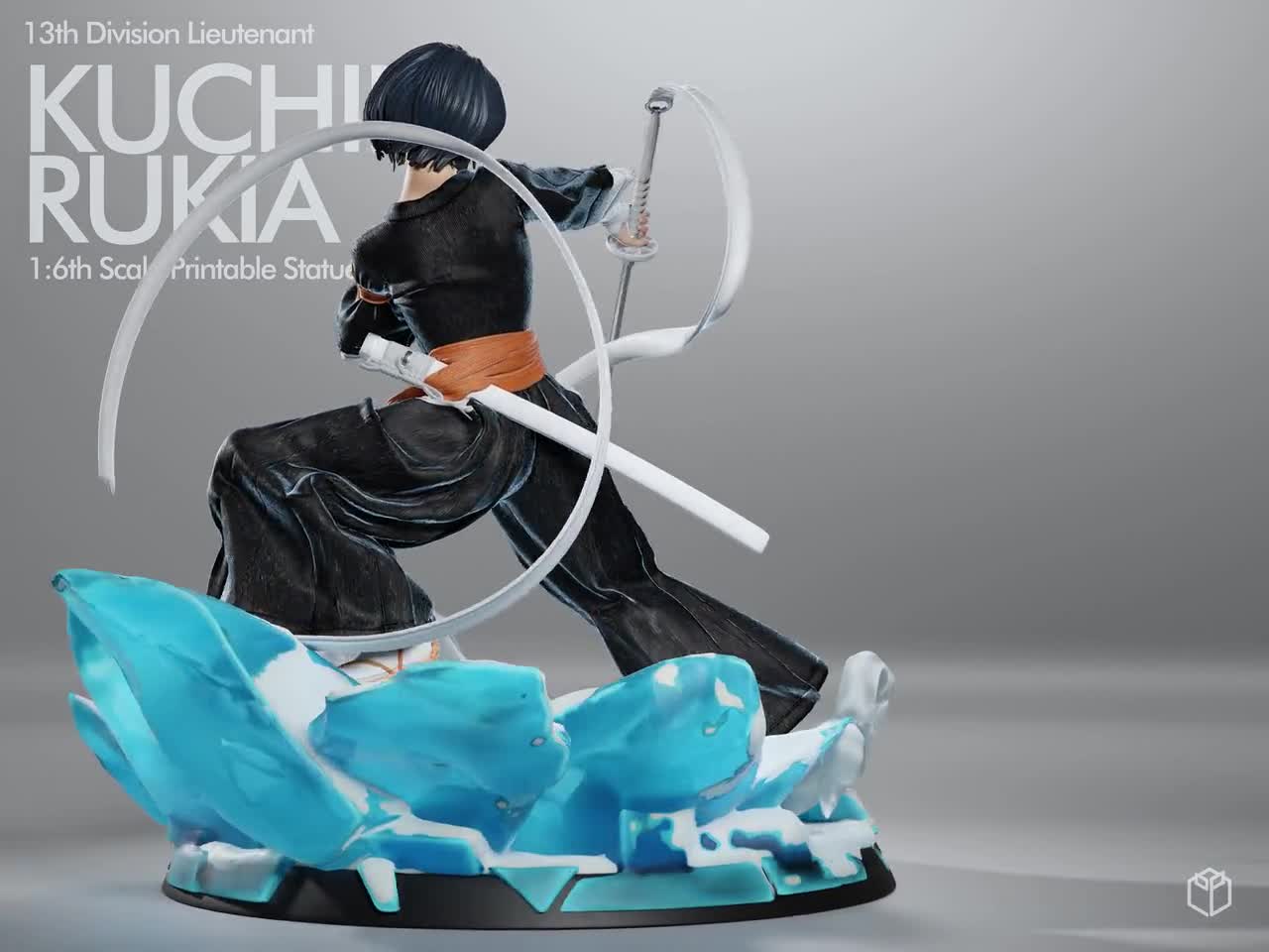 Bleach Rukia 1 6 Scale Statue Presupported STL File Detailed Anime Manga Figurine for Fans