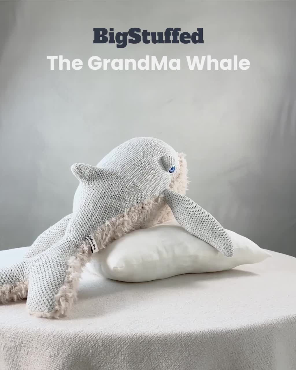 Big Grandpa Whale Handmade Stuffed Animal 