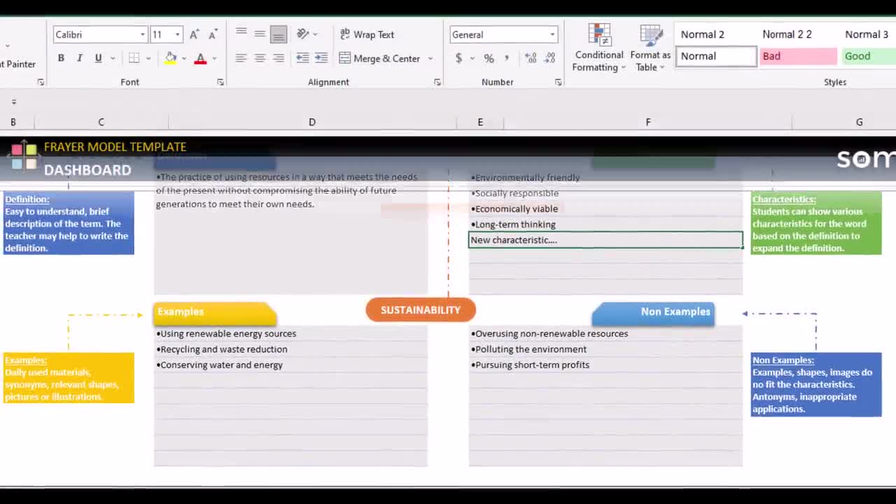 excel-template-definition