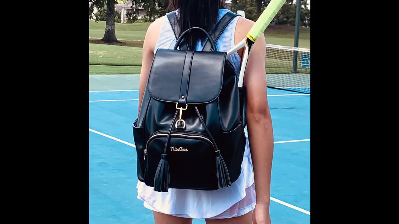 NiceAces SARA Tennis Backpack for Women, Pickleball Backpack, Gym and  Travel Bag, Designer Tennis Bag