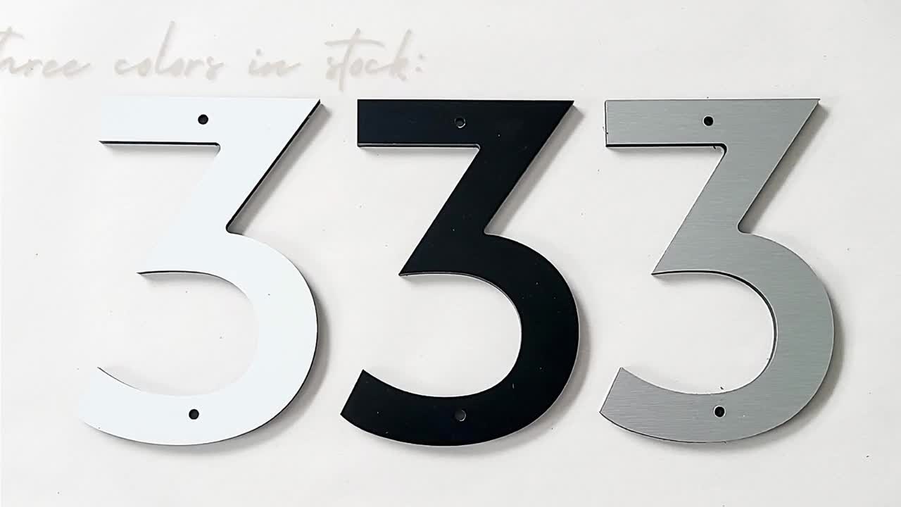 Números de casa negros de 8 pulgadas, números de dirección modernos para  casas, calle negra, números de casa grandes para números de puerta exterior