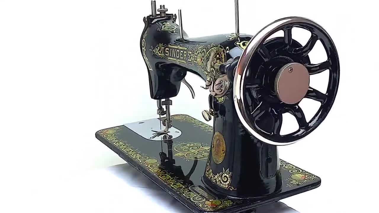 SINGER　アンティーク品　USA製　【トレファク南柏】 1924 Antique Singer Sewing Machine Tiffany Treadle With Case | eBay