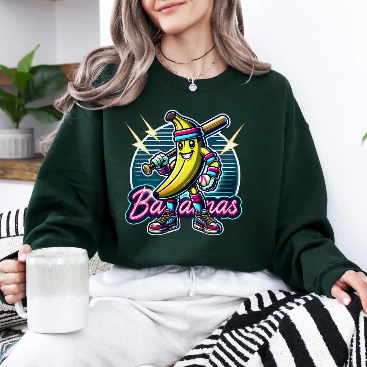 Funny Banana Baseball Sweatshirt, Savannah Bananas Mascot Shirt