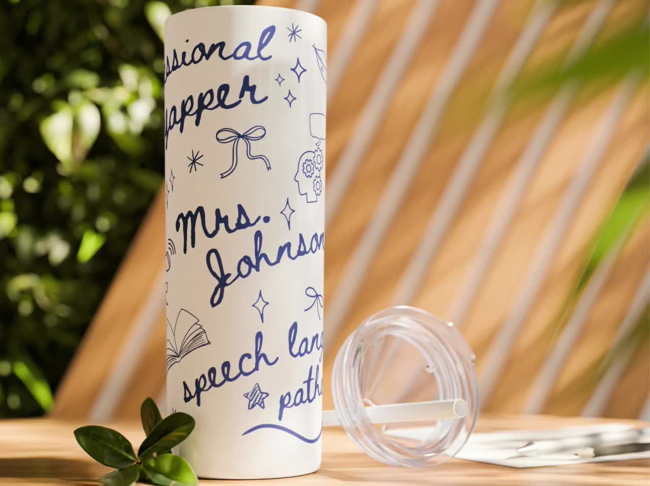 Tazza Termica Per Logopedista 20 Oz – Bicchiere In Acciaio Inox Con Design SLP, Isolato Doppia Parete, Regalo Per Laurea, Natale, Apprezzamento - 3