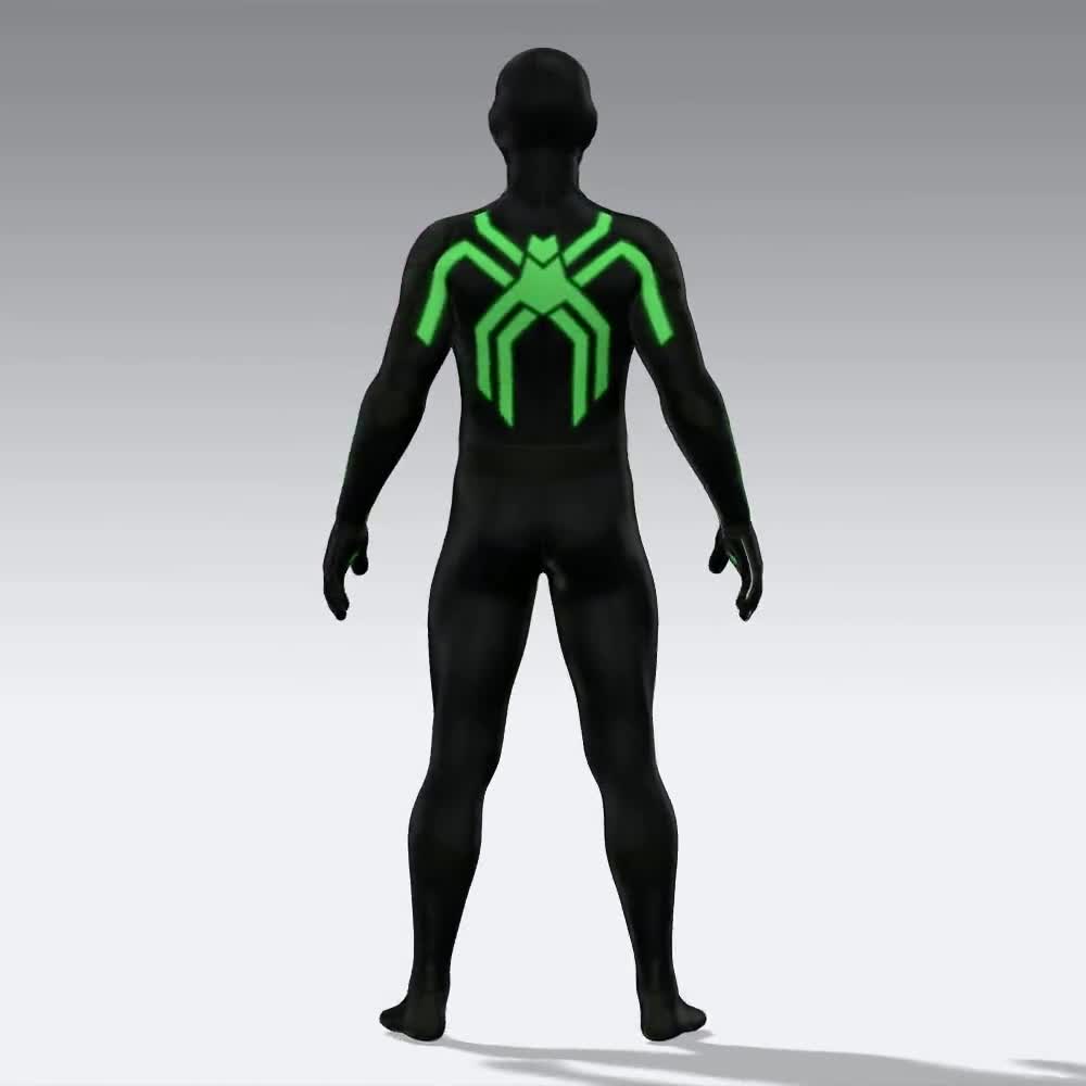 Spider-man Dye Sub Pattern Big Time Stealth Suit Cosplay Bodysuit