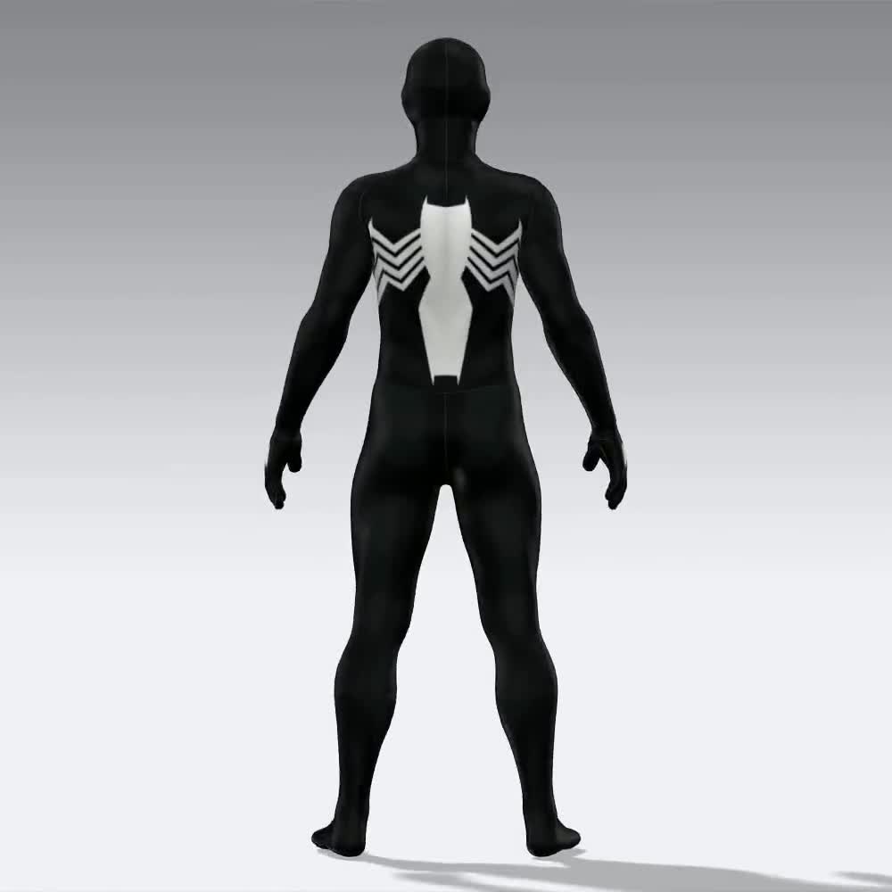 スパイダーマン クラシック ブラック スーツ 縫製パターン シンビ