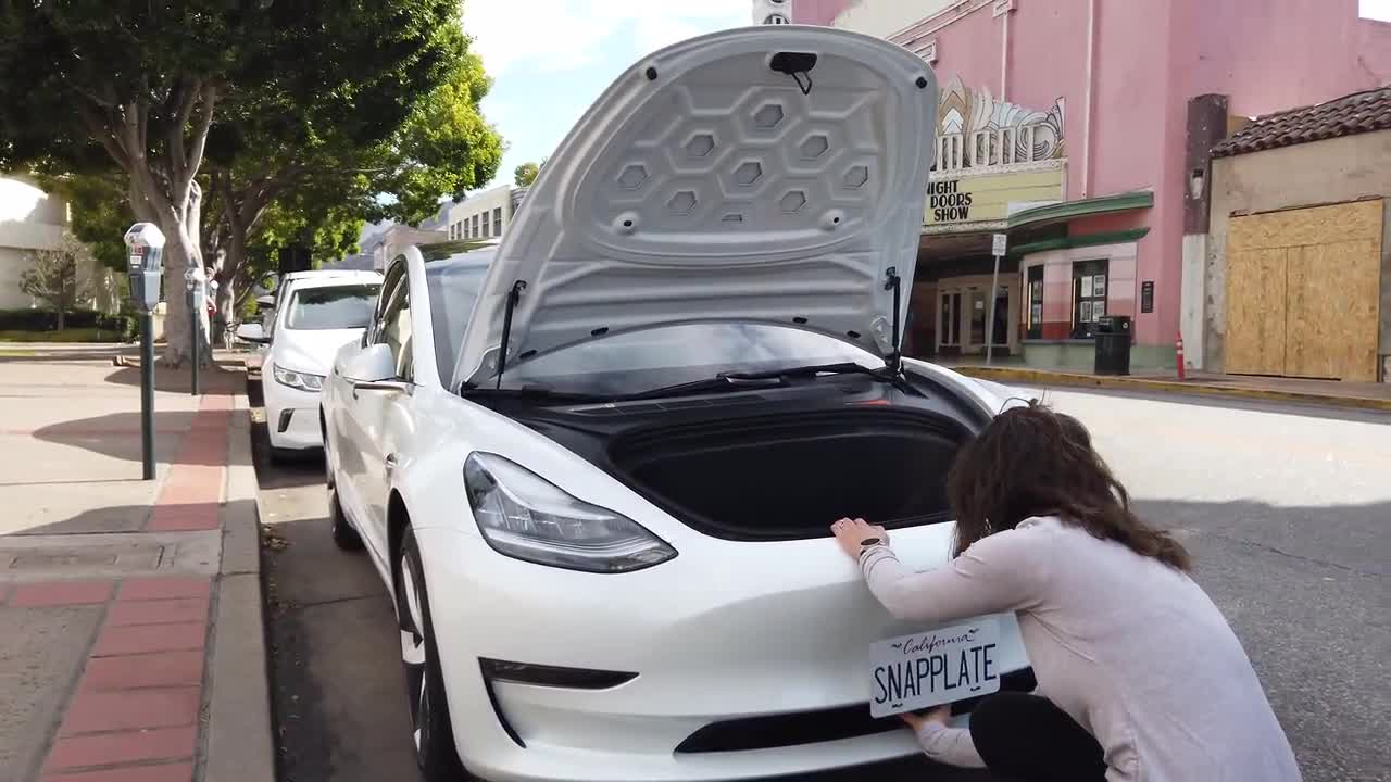 SnapPlate Front License Plate Holder for Tesla Model Y