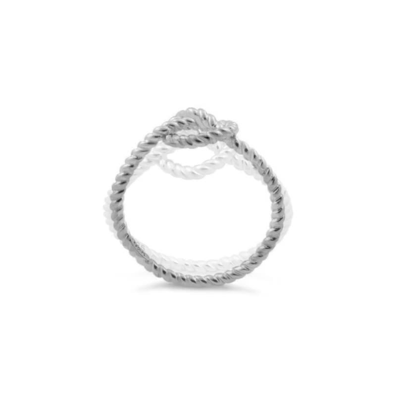 Sterling Silver Rope Knot Ring - Twisted Band Anniversary Ring - Etsy