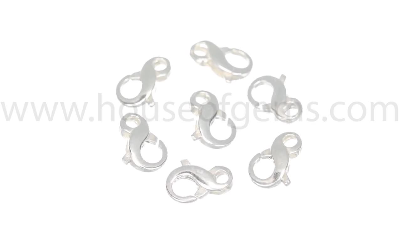 シルバー製インフィニティクラスプ 6.7x11.5mm 1個 (SS4002701) - Etsy