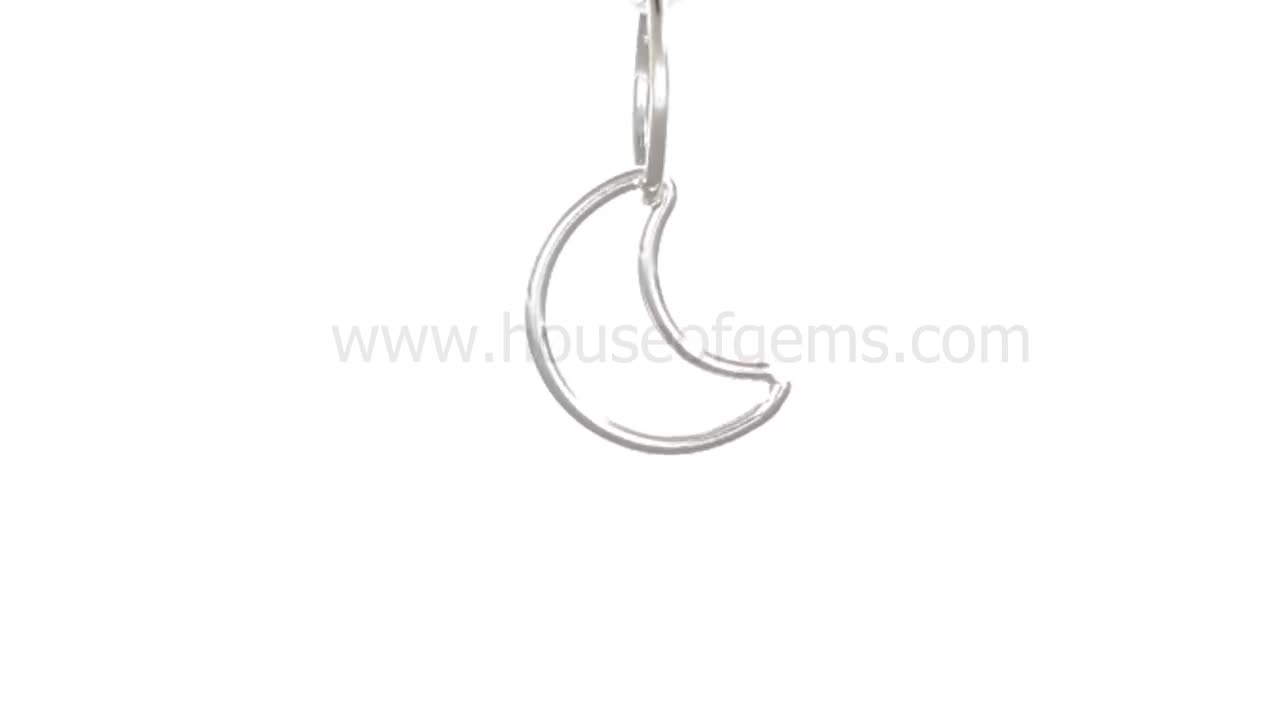 2 Pc Bag of 11.5 mm 14K Gold Filled Moon Wire Charm