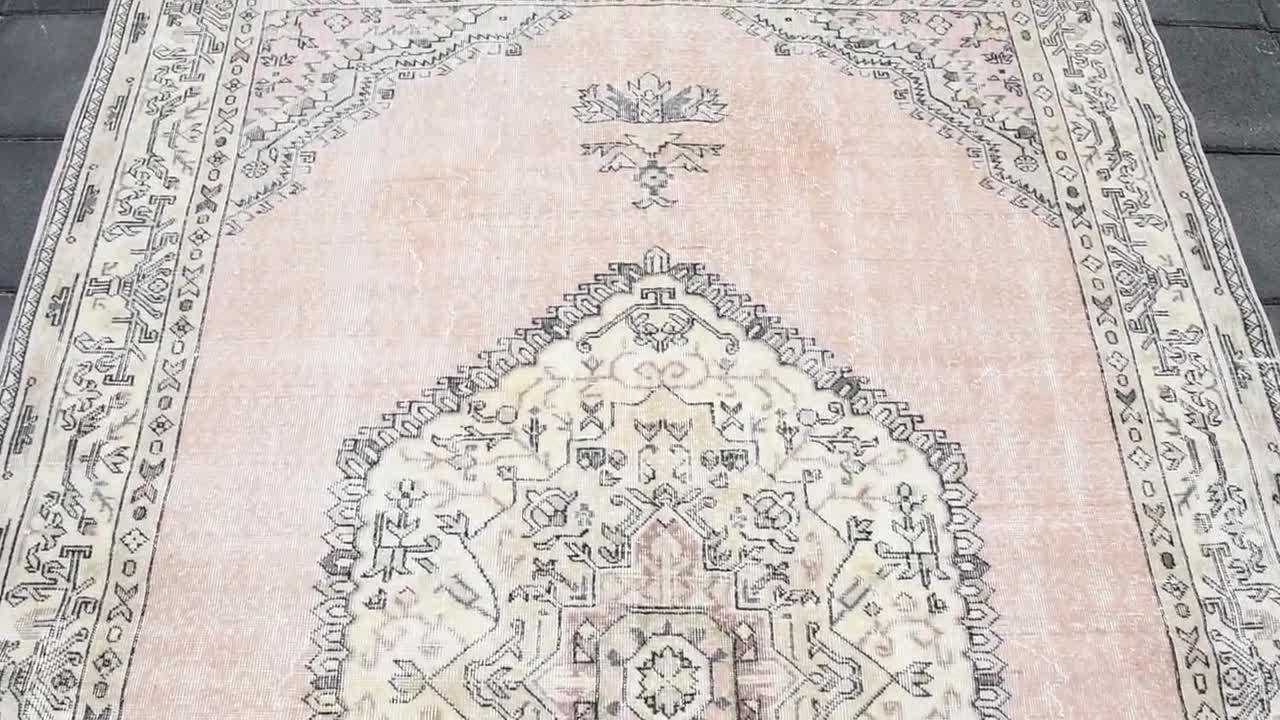 6x10 VINTAGE TURKISH Rug,6x10 Vintage Rug,6x10 Rug,handmade Wool